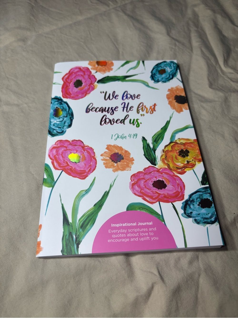 New Inspirational Floral Journal - Pink, Teal & Orange Cover Spiritual Religious